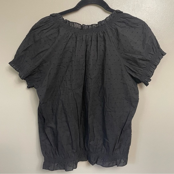 NWT Cache Swiss Dot women’s shirt Blouse in Black Size L 100% cotton - Picture 5 of 11